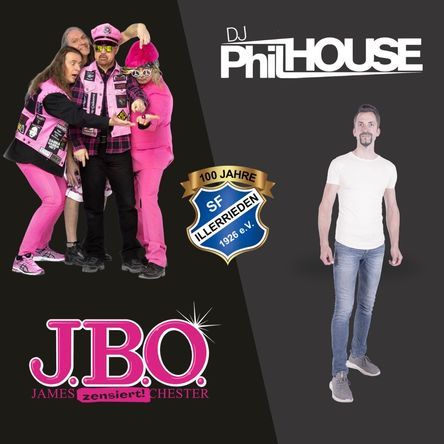 J.B.O. Band bei Jubiläumsveranstaltung in Illerieden, feiert 100 Jahre SF Illerieden.